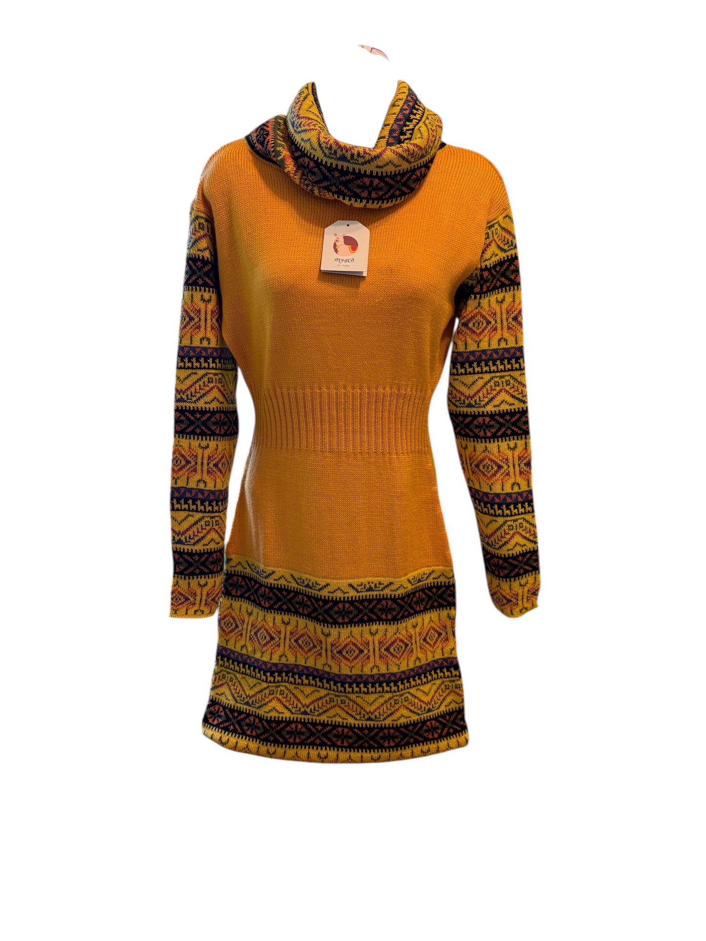 Yellow Mostaza Alpaca Women’s Designed Dress