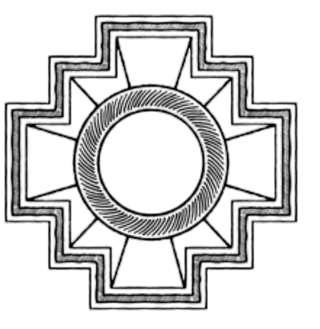 Chakana Inca’s Medicine Wheel brooch pin