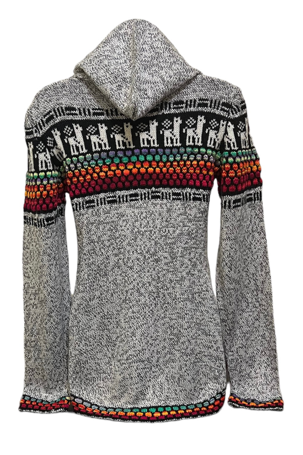 Light rainbow alpaca sweater