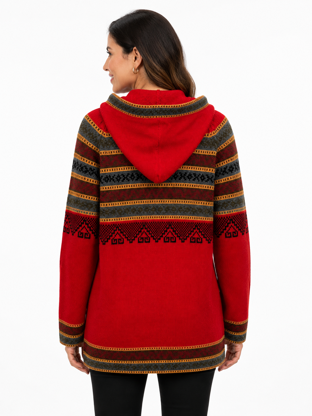 Swiss Ember Alpaca Hooded Cardigan