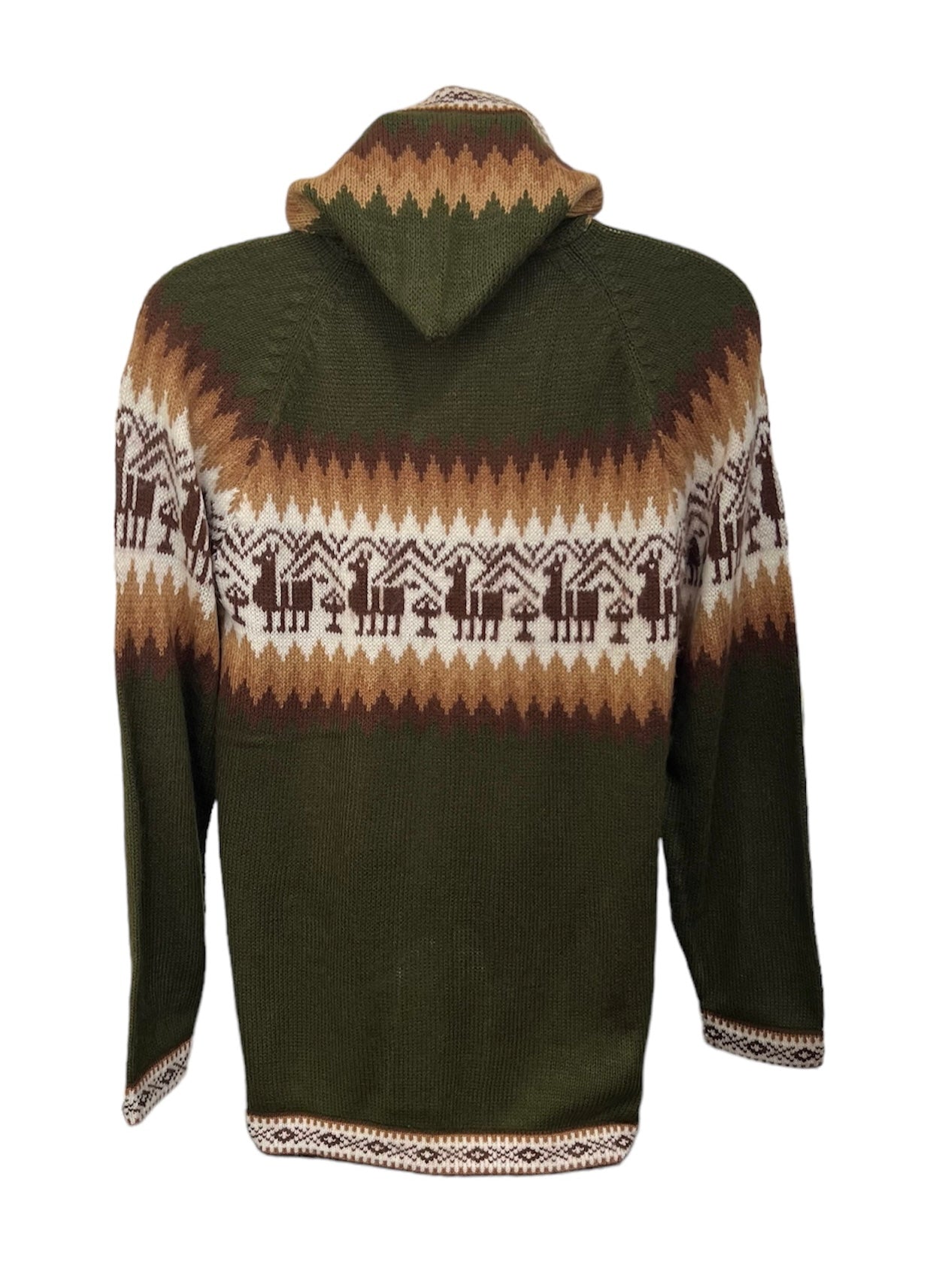 Green brown alpaca’s pattern