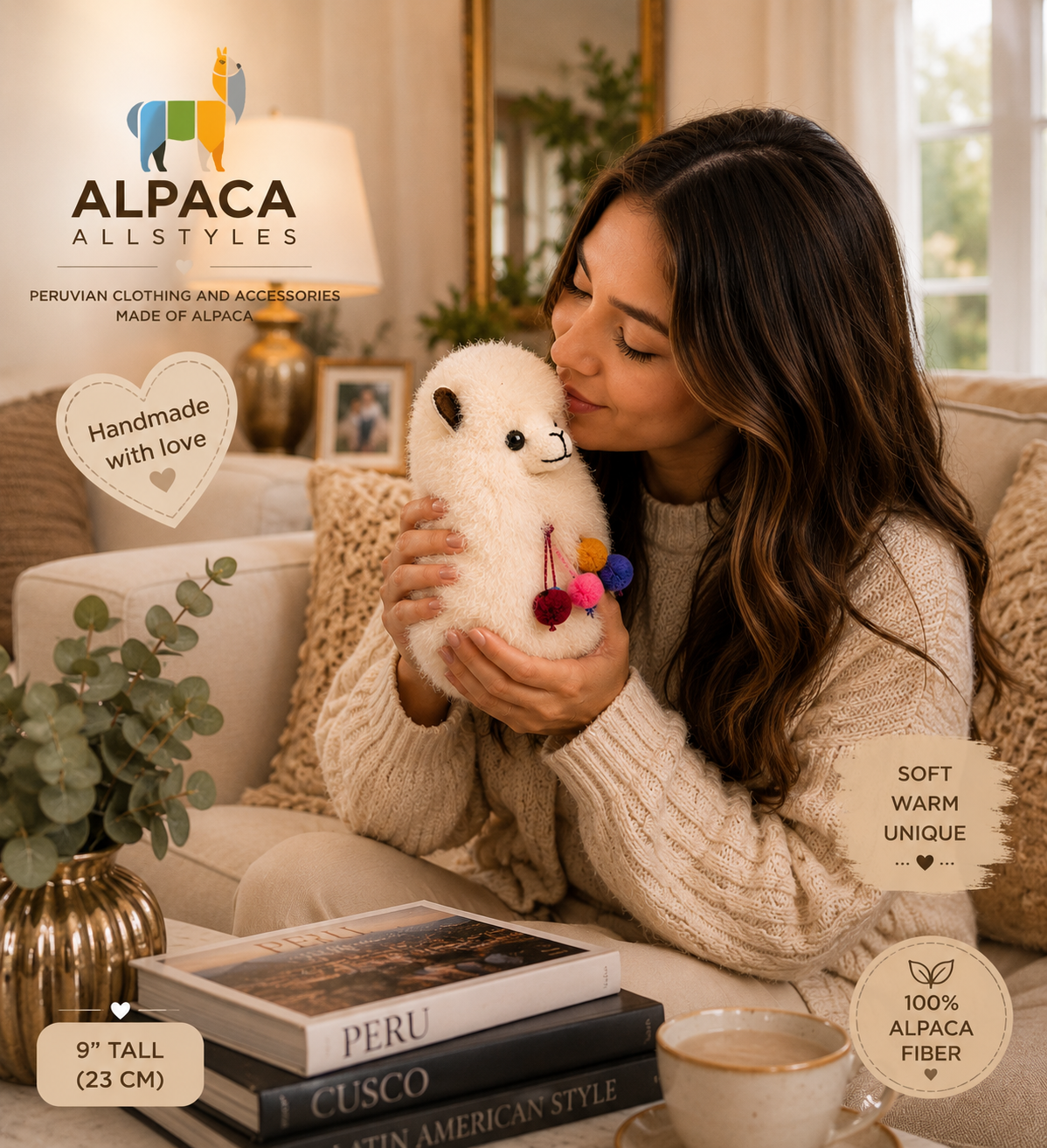 Andean Charm Handmade Alpaca Fur Decor