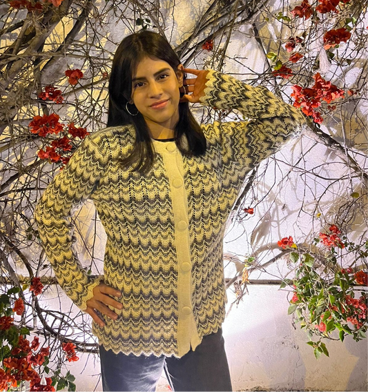 Limited Edition Zigzag Pattern Alpaca Sweater