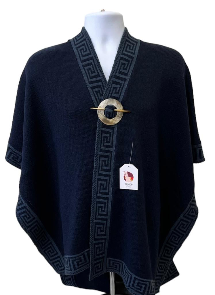 Solid Color Alpaca Capes with Irish Pattern