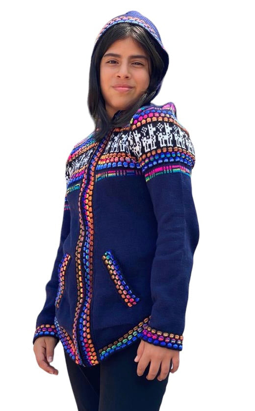 Alpaca Blue rainbow woman sweater