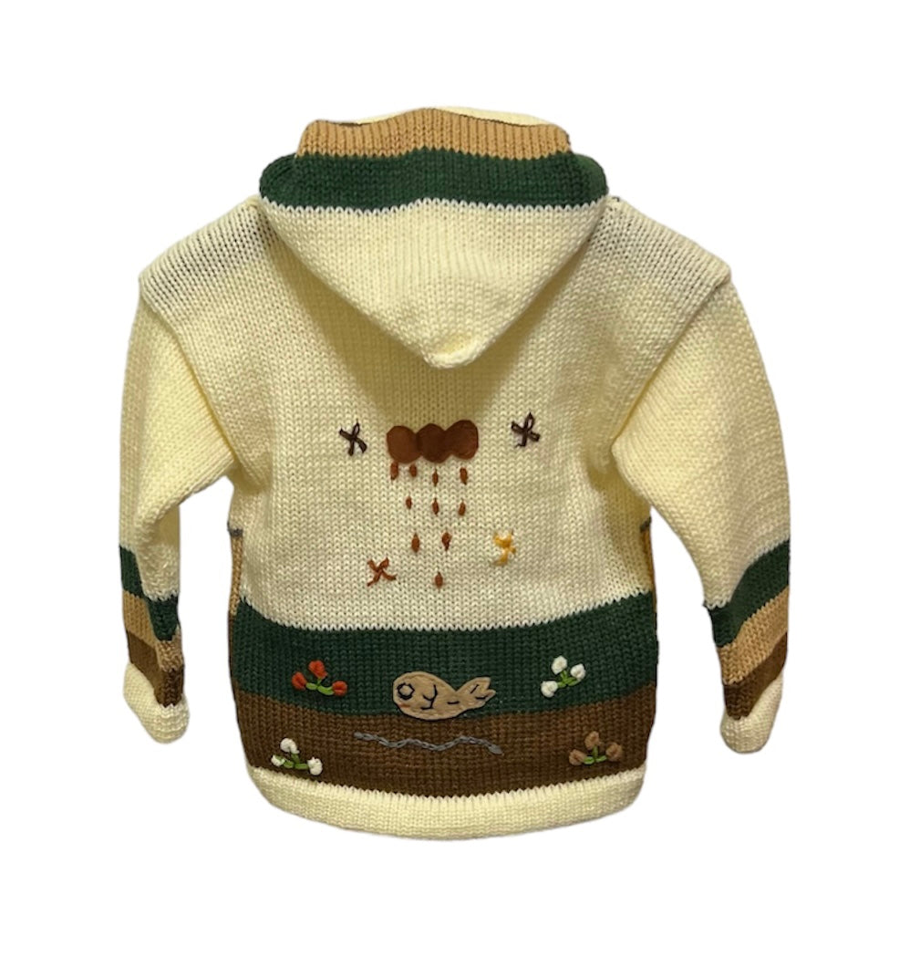 Cream Unisex children sweater