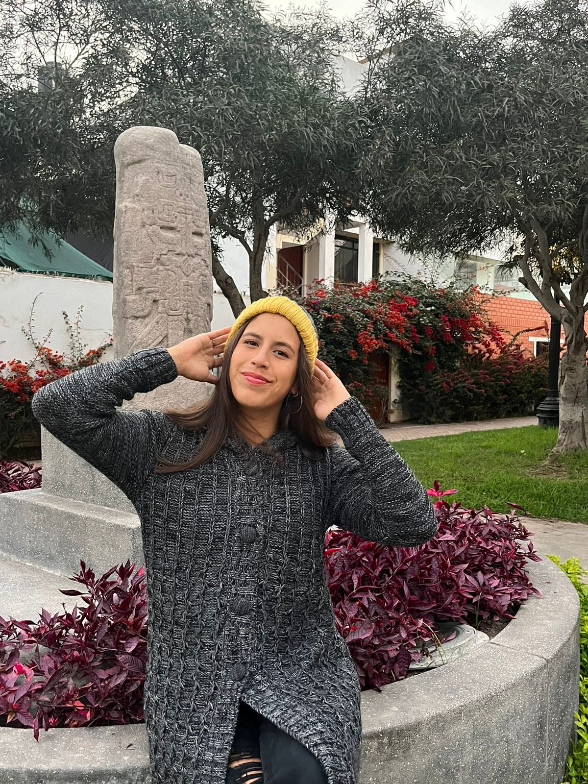 Solid Color Long Alpaca Sweater