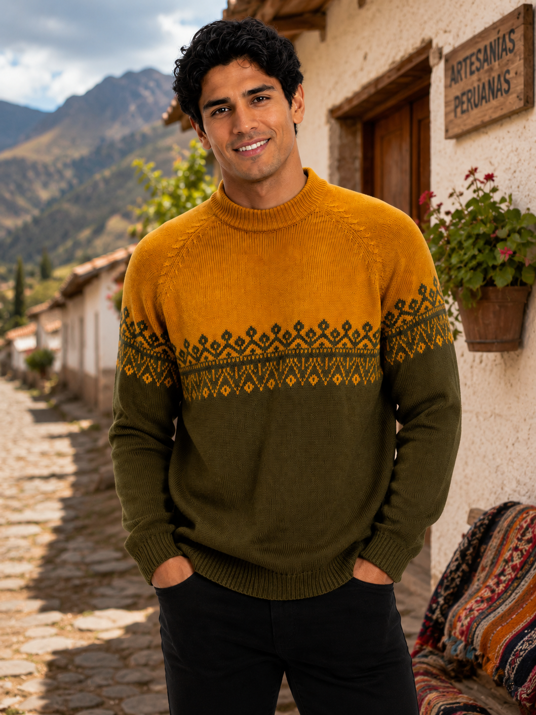 Golden Andes Men’s Alpaca Sweater