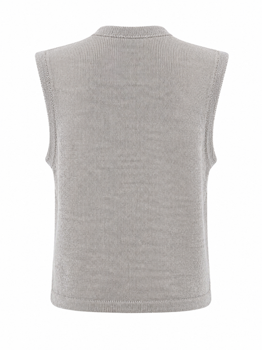 Silver Baby Alpaca Vest