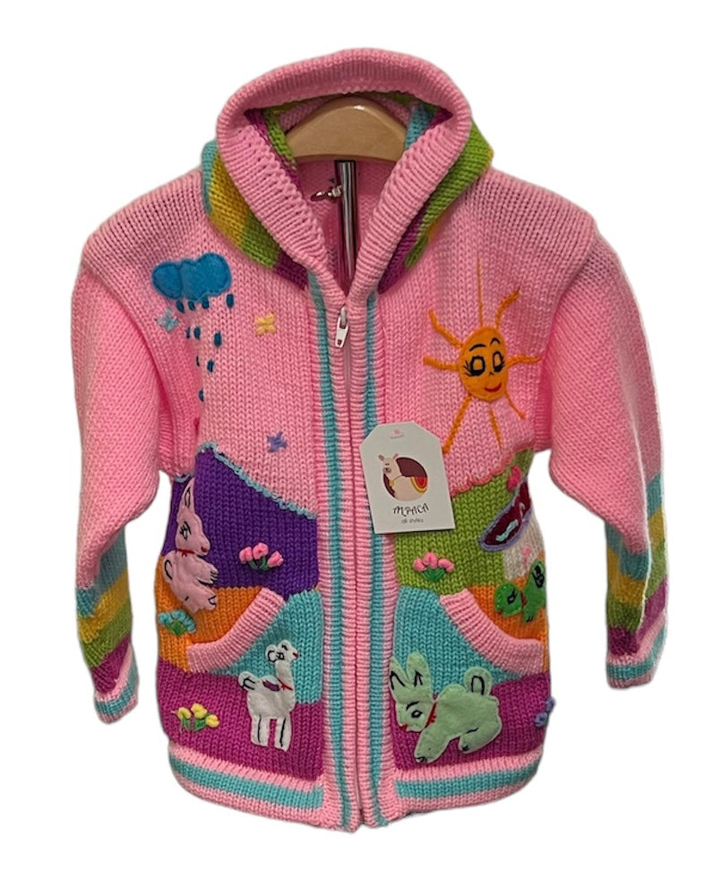 Light Pink girls designed Sweater