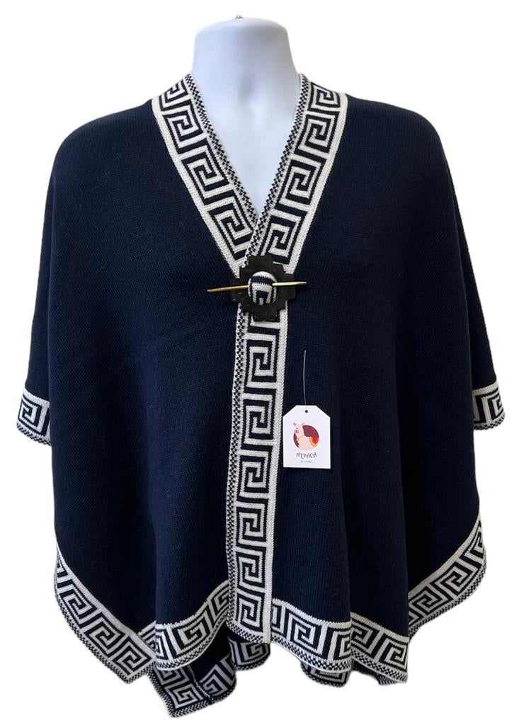 Solid Color Alpaca Capes with Irish Pattern