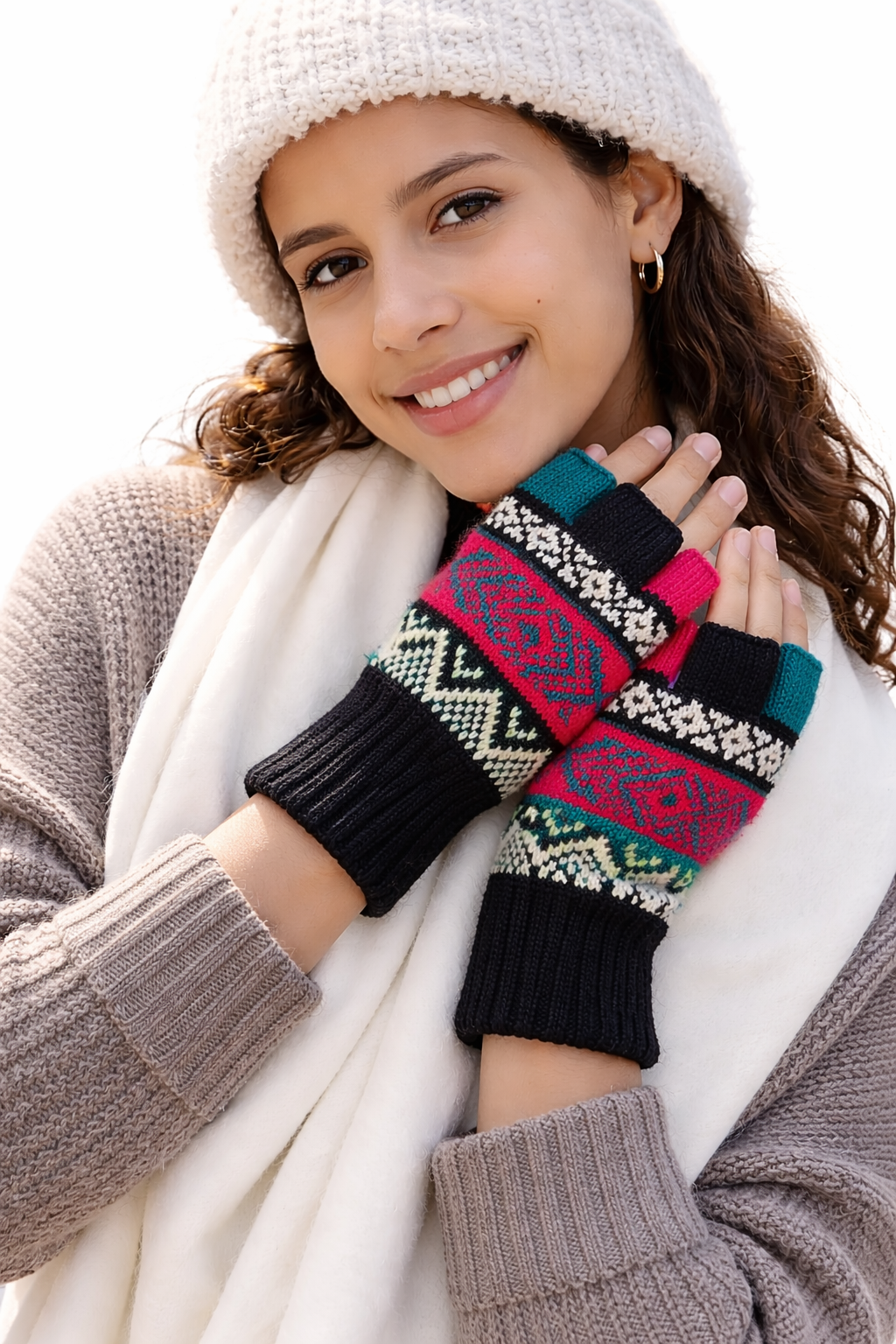 Peruvian Alpaca Fingerless Mittens