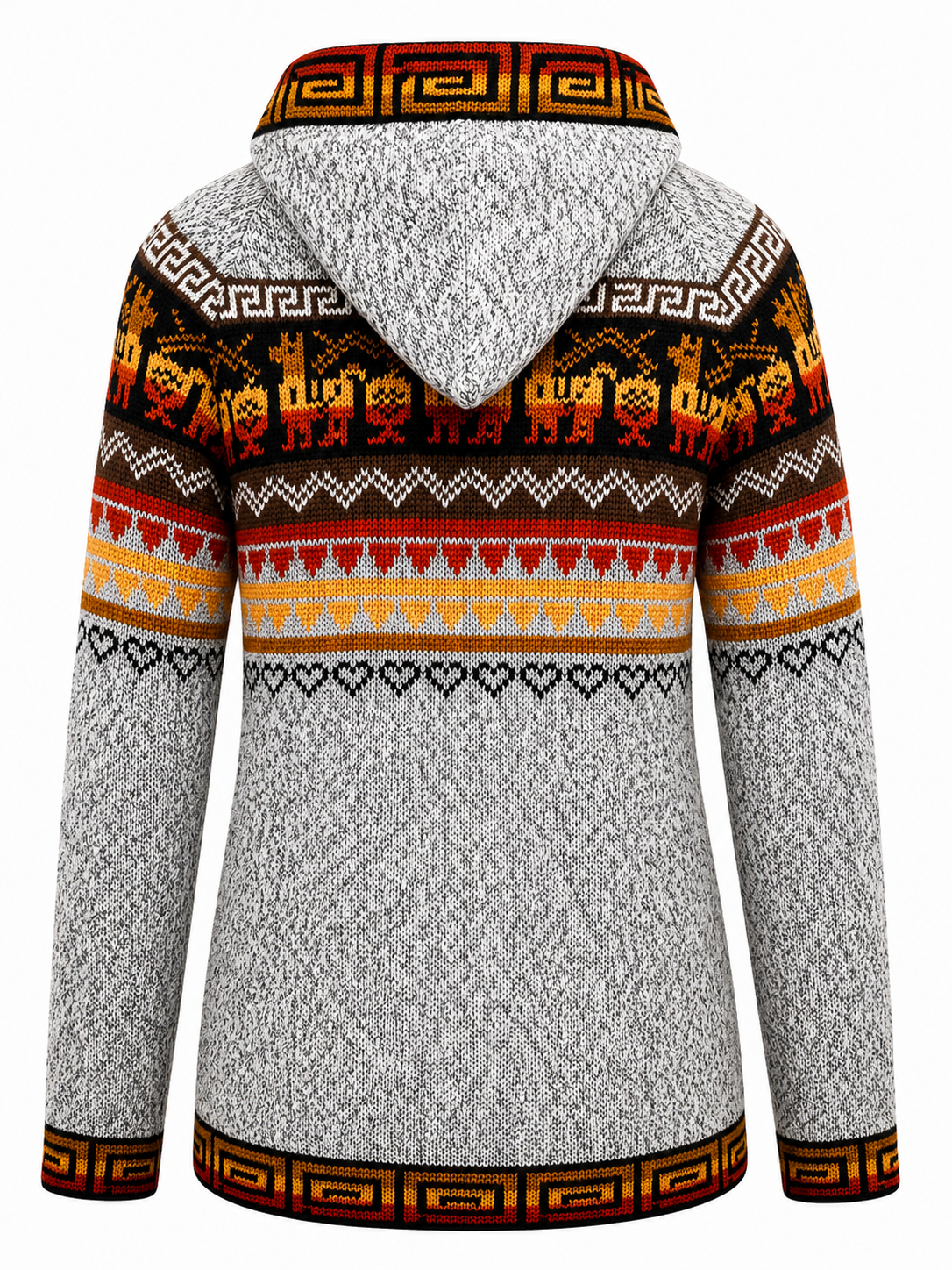 π¦ Andean Ember Alpaca Hooded Jacket Light Gray