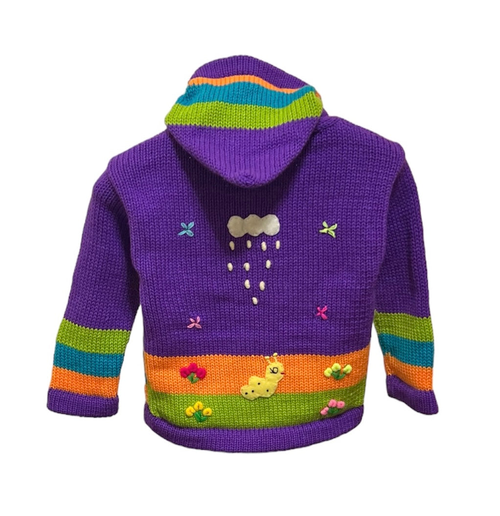 Bright purple children sweater