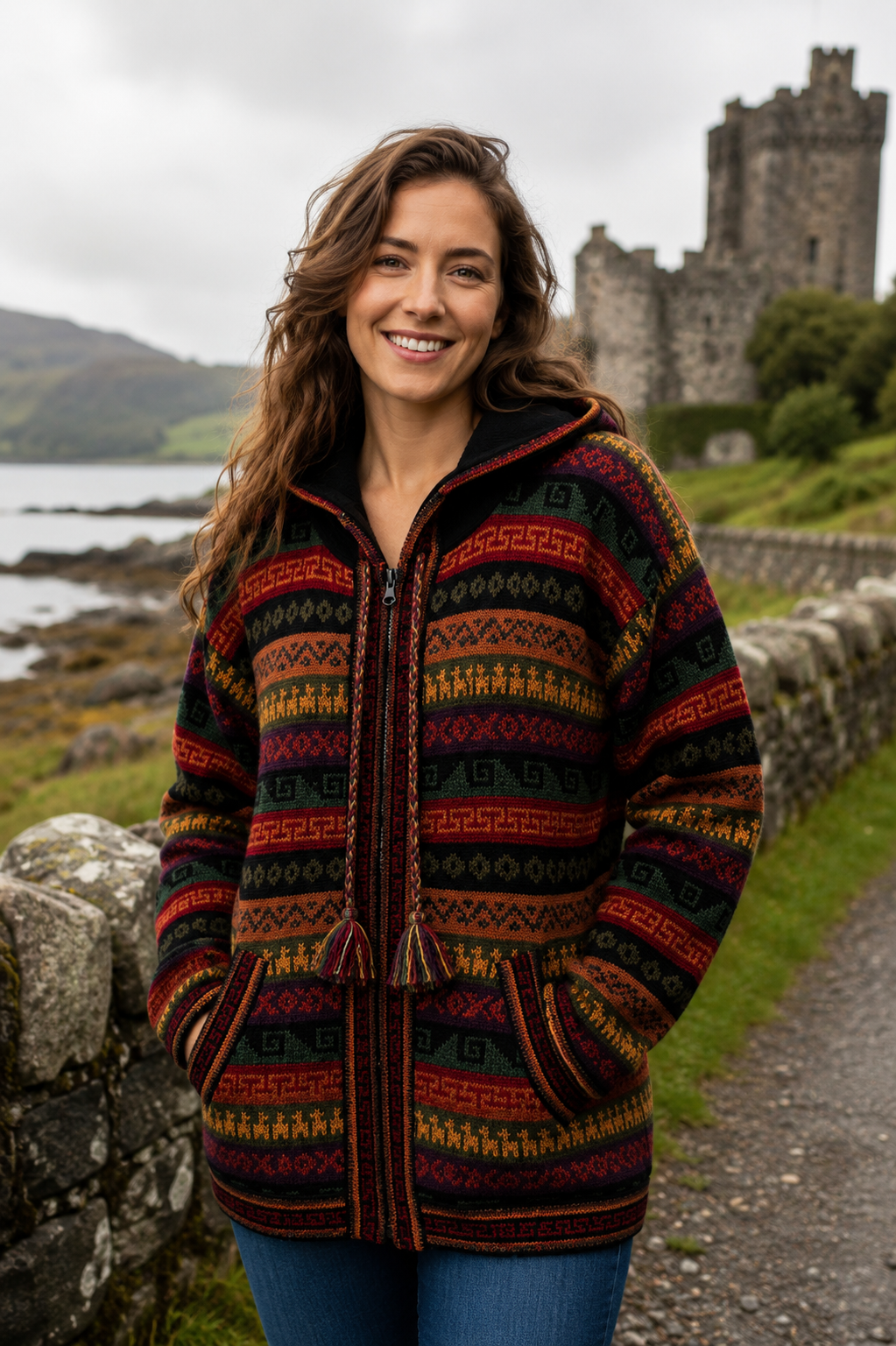 Andean Heritage Alpaca Hooded Jacket