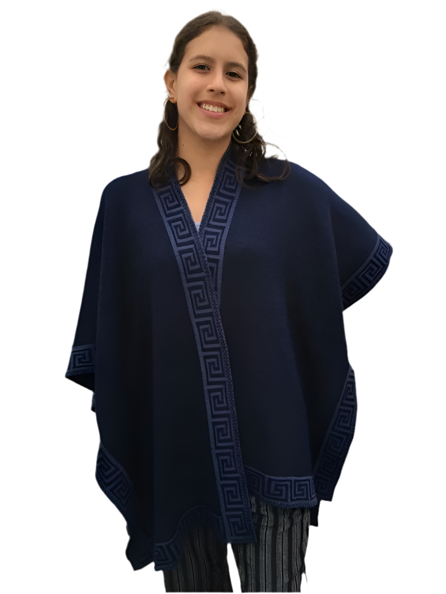 Solid Color Alpaca Capes with Irish Pattern