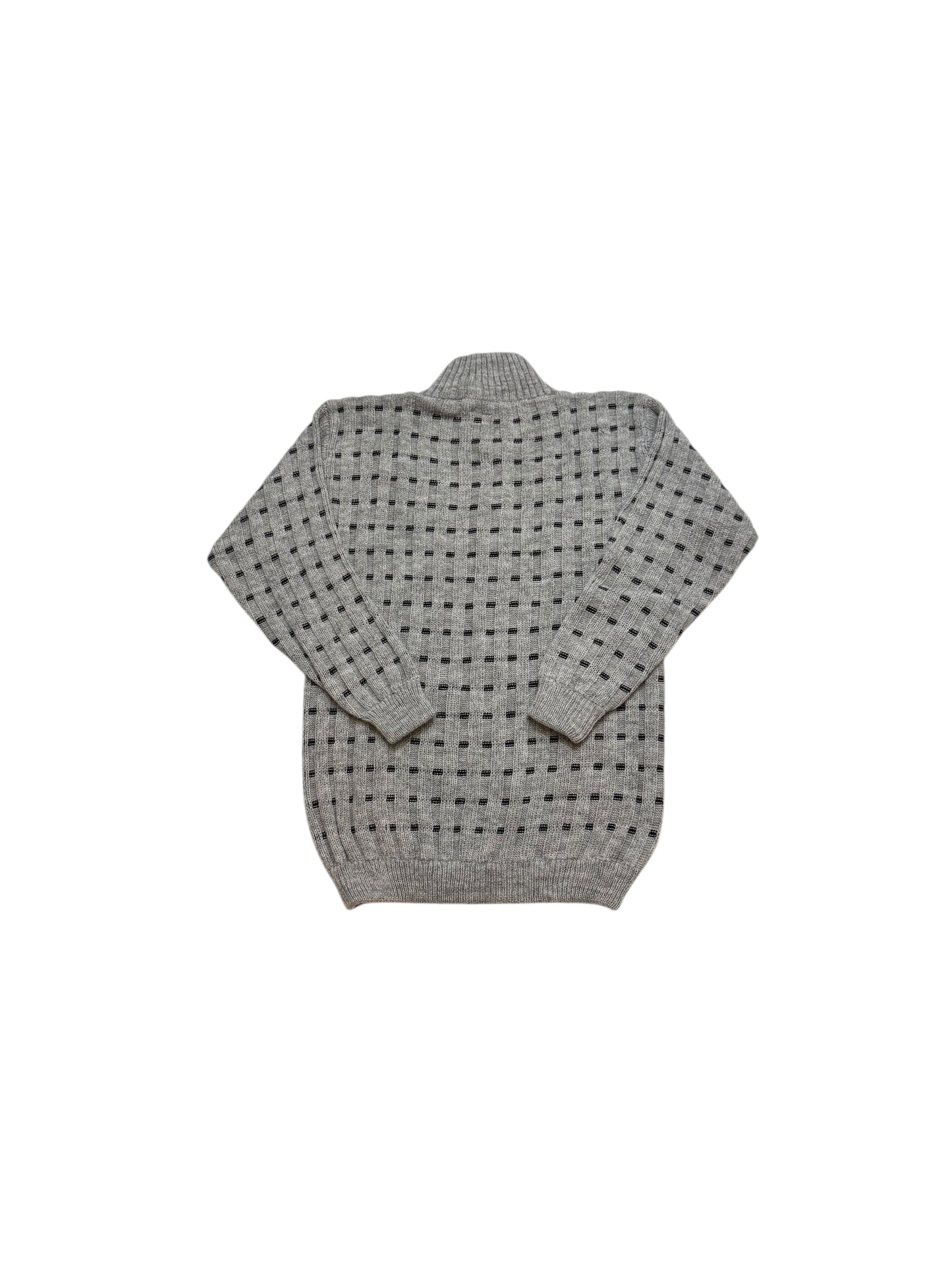 Alpaca Square Pattern Men Sweater