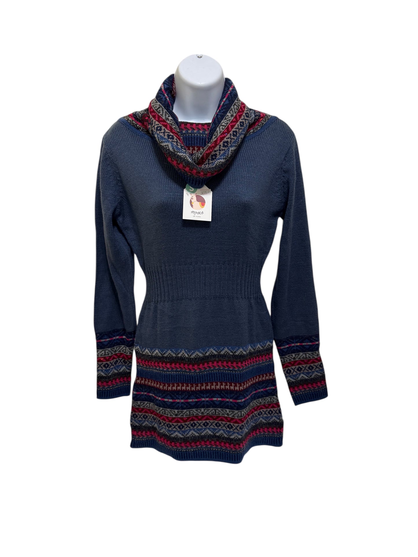 Night Blue Alpaca Women’s Designed Dress