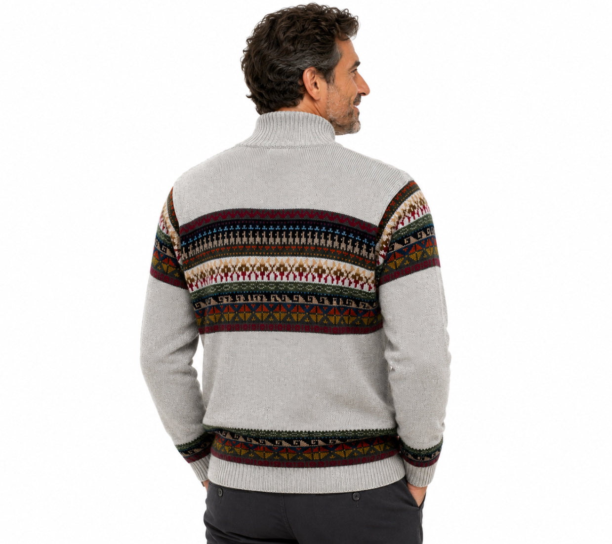 Men’s Andian Half - Zip Alpaca Sweater