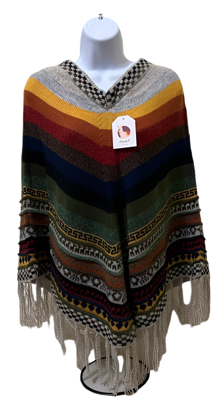 Colorful Alpaca Poncho