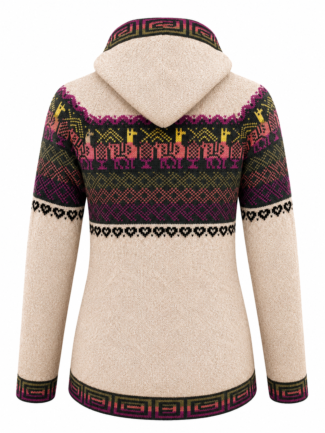 Andean Rose Alpaca Hooded Sweater