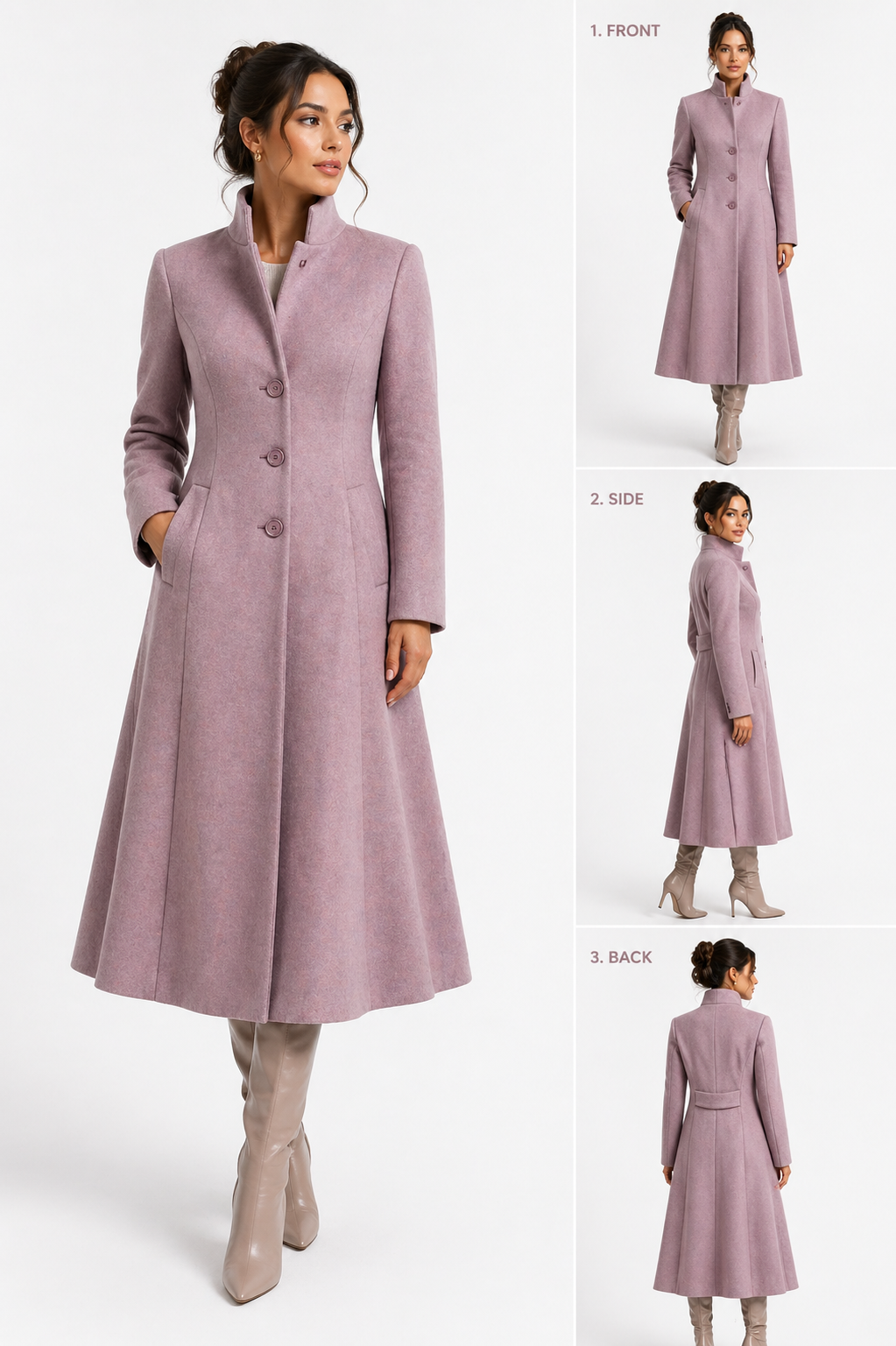 Luxury Salmon Alpaca Coat