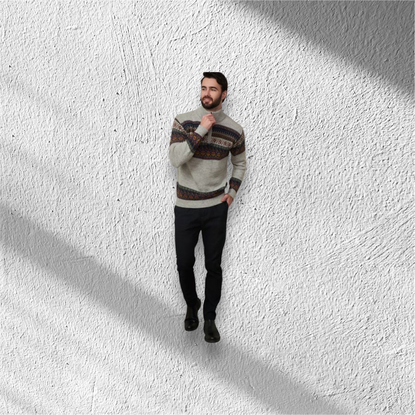 Gray designed Alpaca Sweater