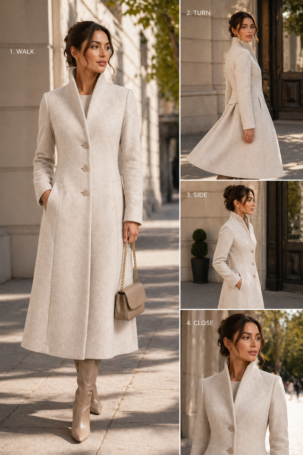 Luxury Beige Alpaca Coat