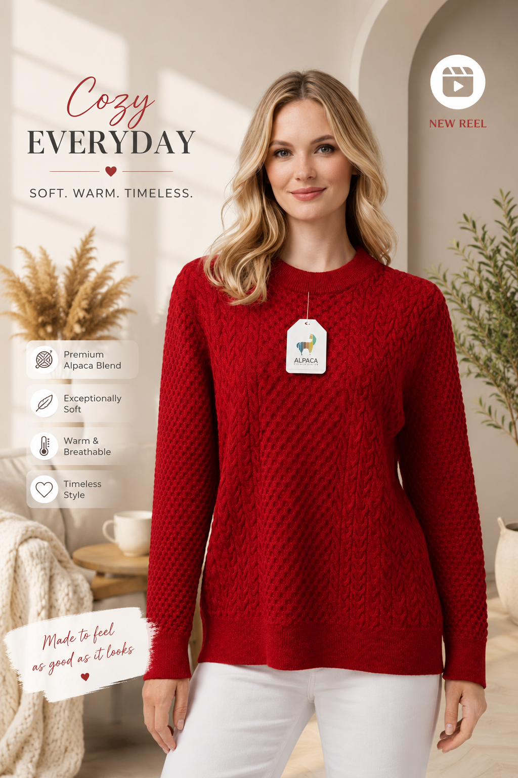 Ruby Baby Alpaca Women’s Sweater