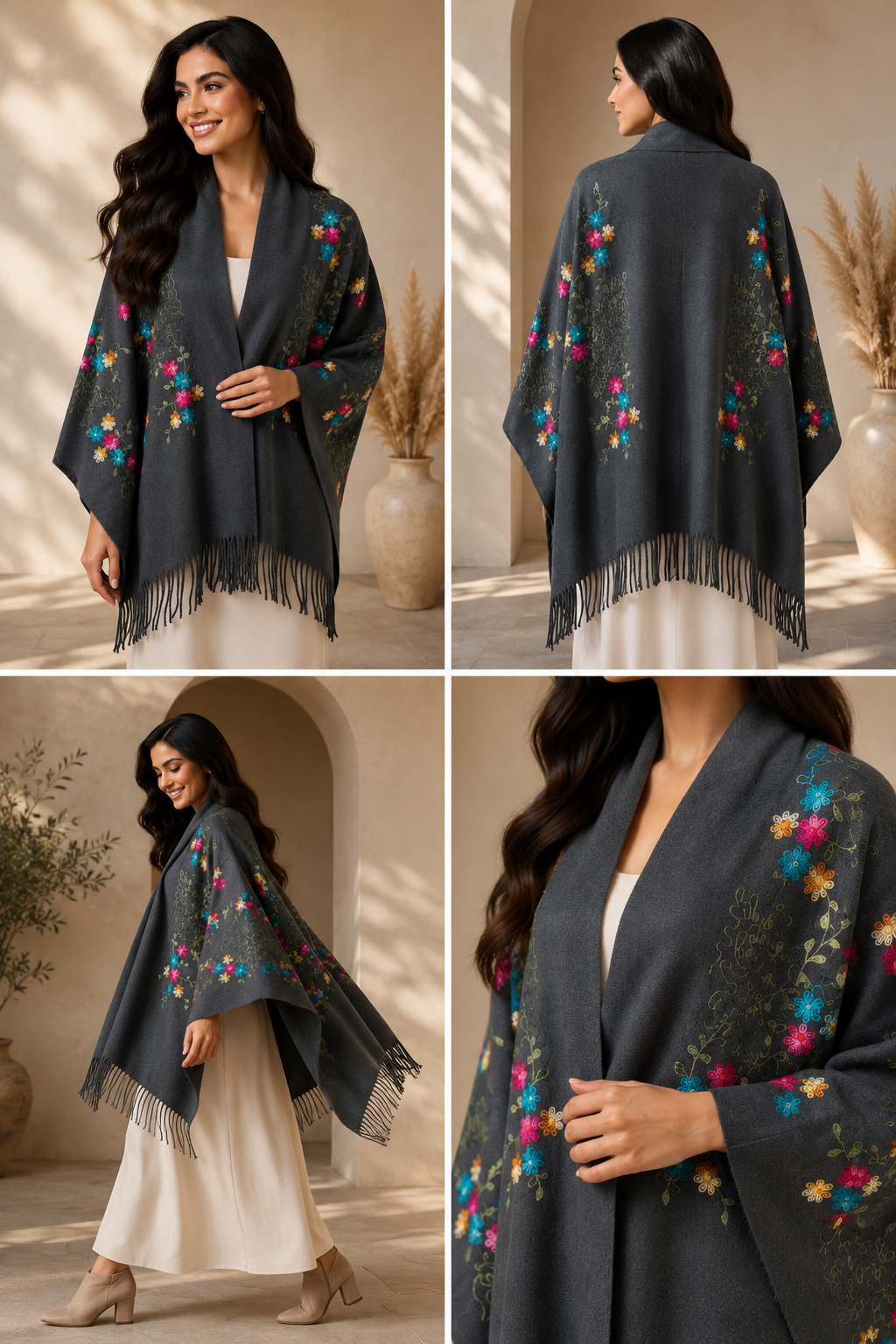 Mystic Floral Cashmere Shawl