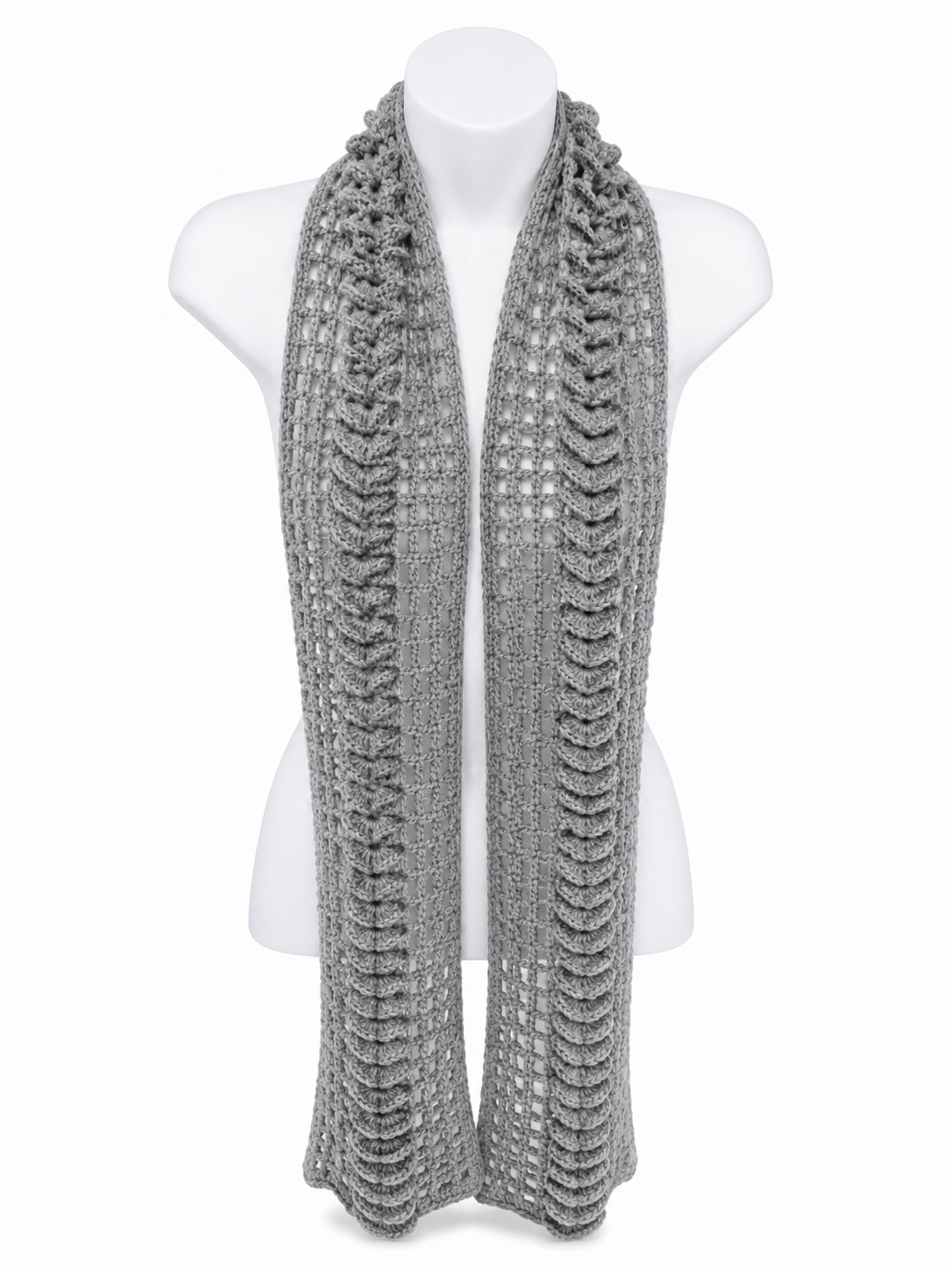 PRE-ORDER | Gray Mist Handmade Baby Alpaca Crochet Scarf