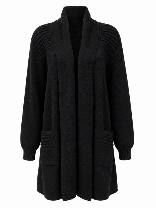 Midnight Elegance Alpaca Cardigan