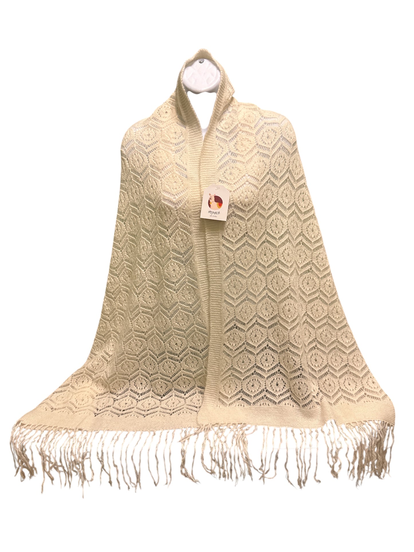 Alpaca designed Pattern Shawl