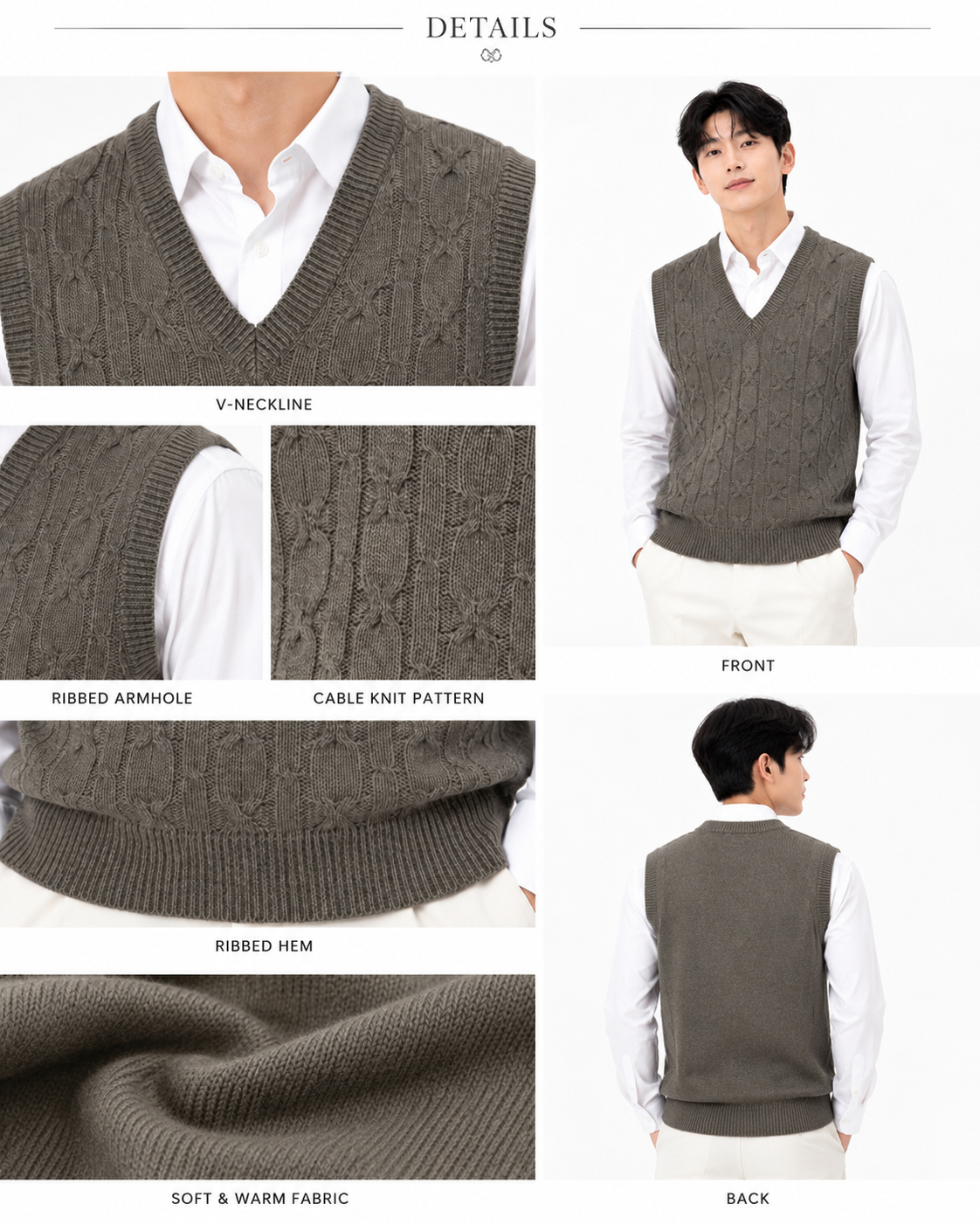 Andes Baby Alpaca Men’s Vest.