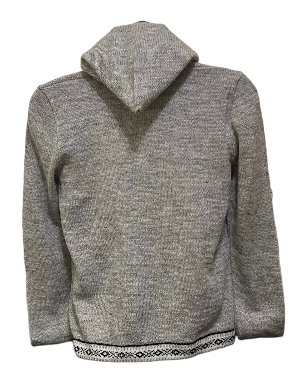 Gray Peruvian Pattern Alpaca Sweater