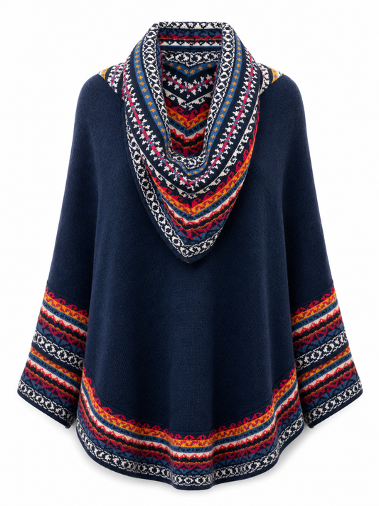 Alpaca Ruana Hoodie Sweater