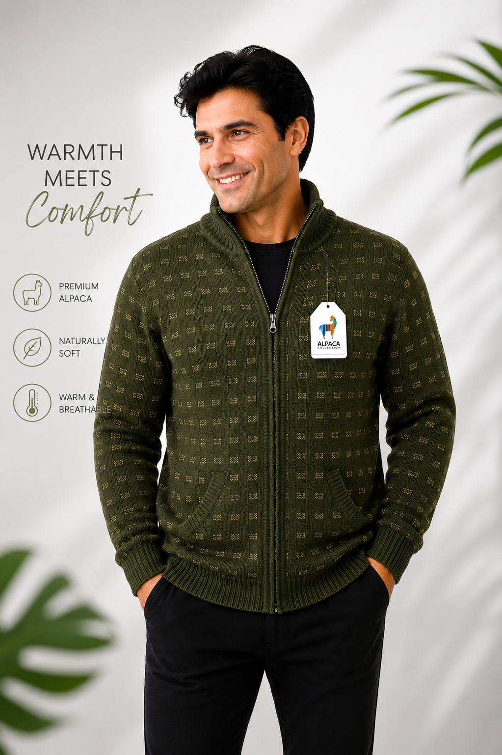 Atahualpa Alpaca Zip Sweater