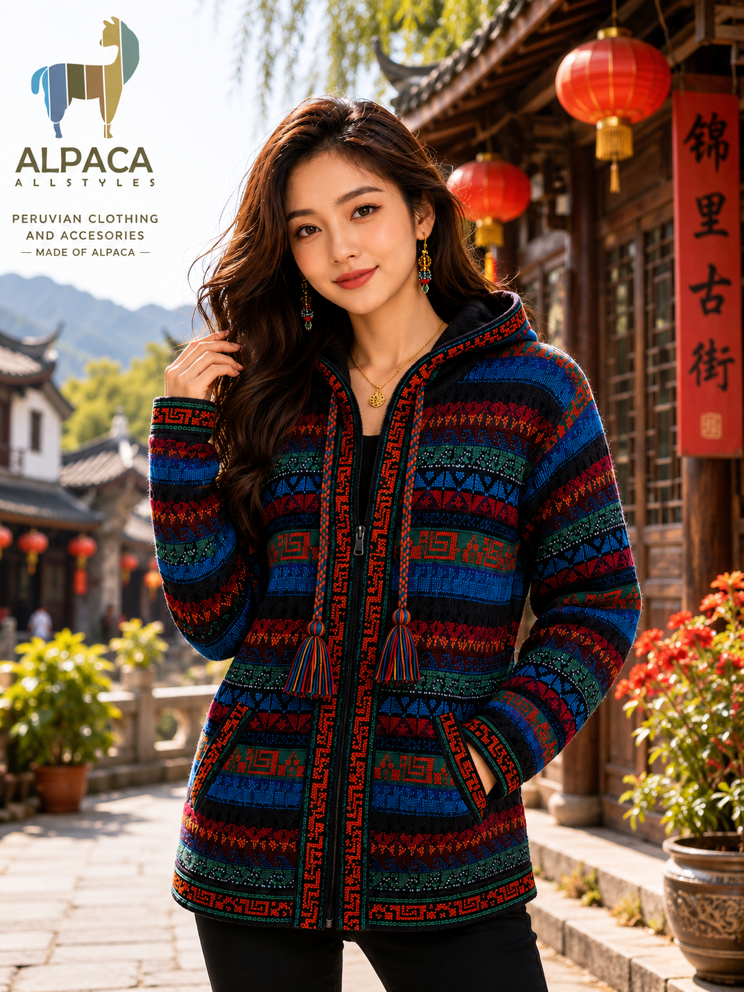 Silk Road Alpaca Hoodie Jacket