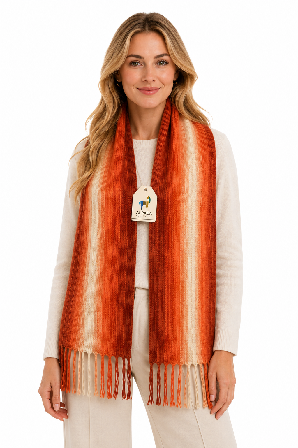 Sunrise Glow Alpaca Scarf