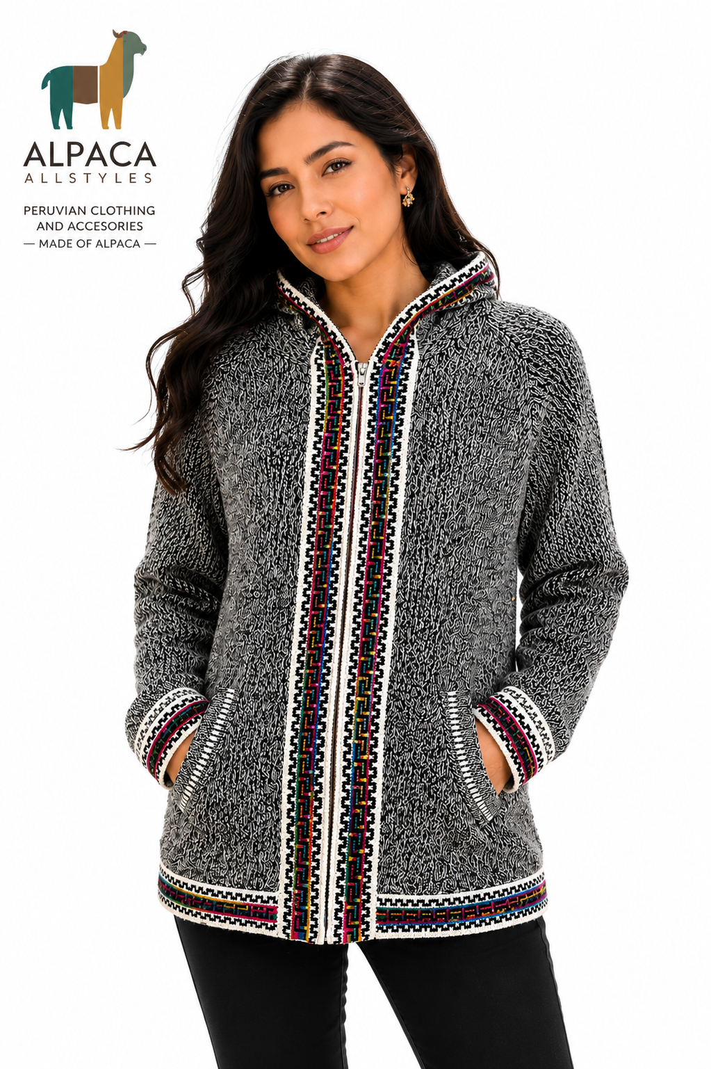 Andean Silver Alpaca Hoodie Sweater
