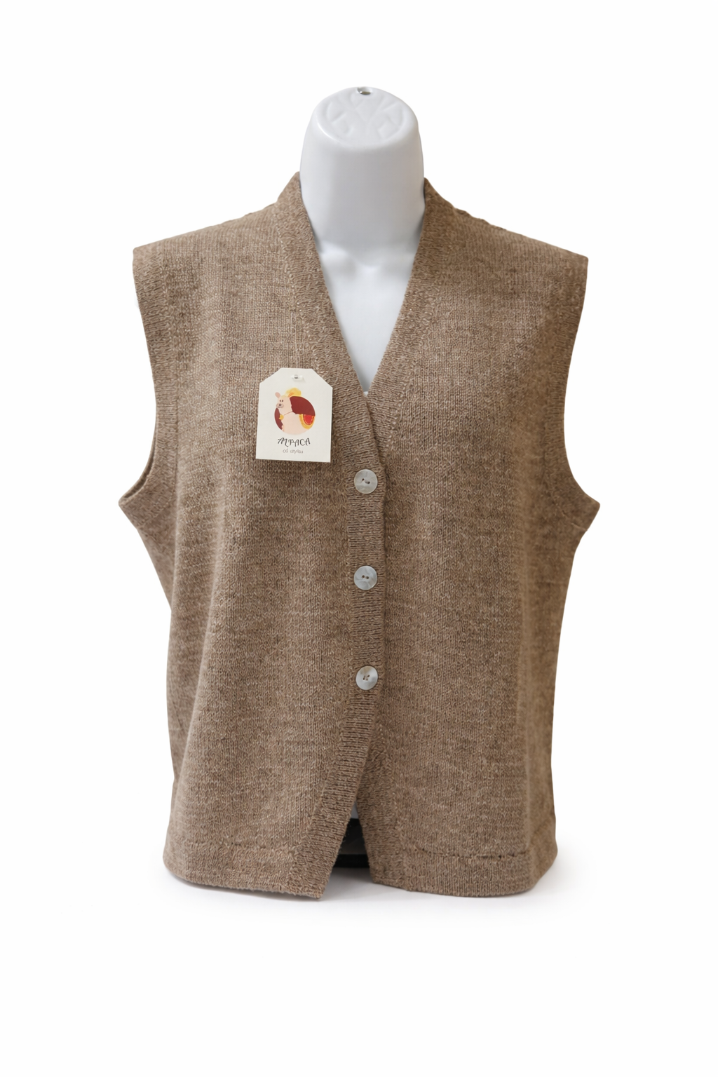 Luxury Beige Baby Alpaca Women’s Vest