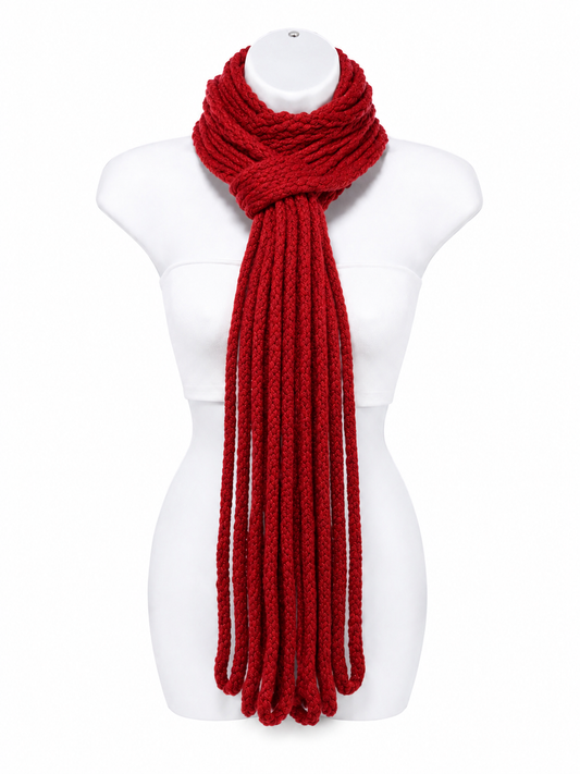 PRE-ORDER Handmade Red Baby Alpaca Scarf