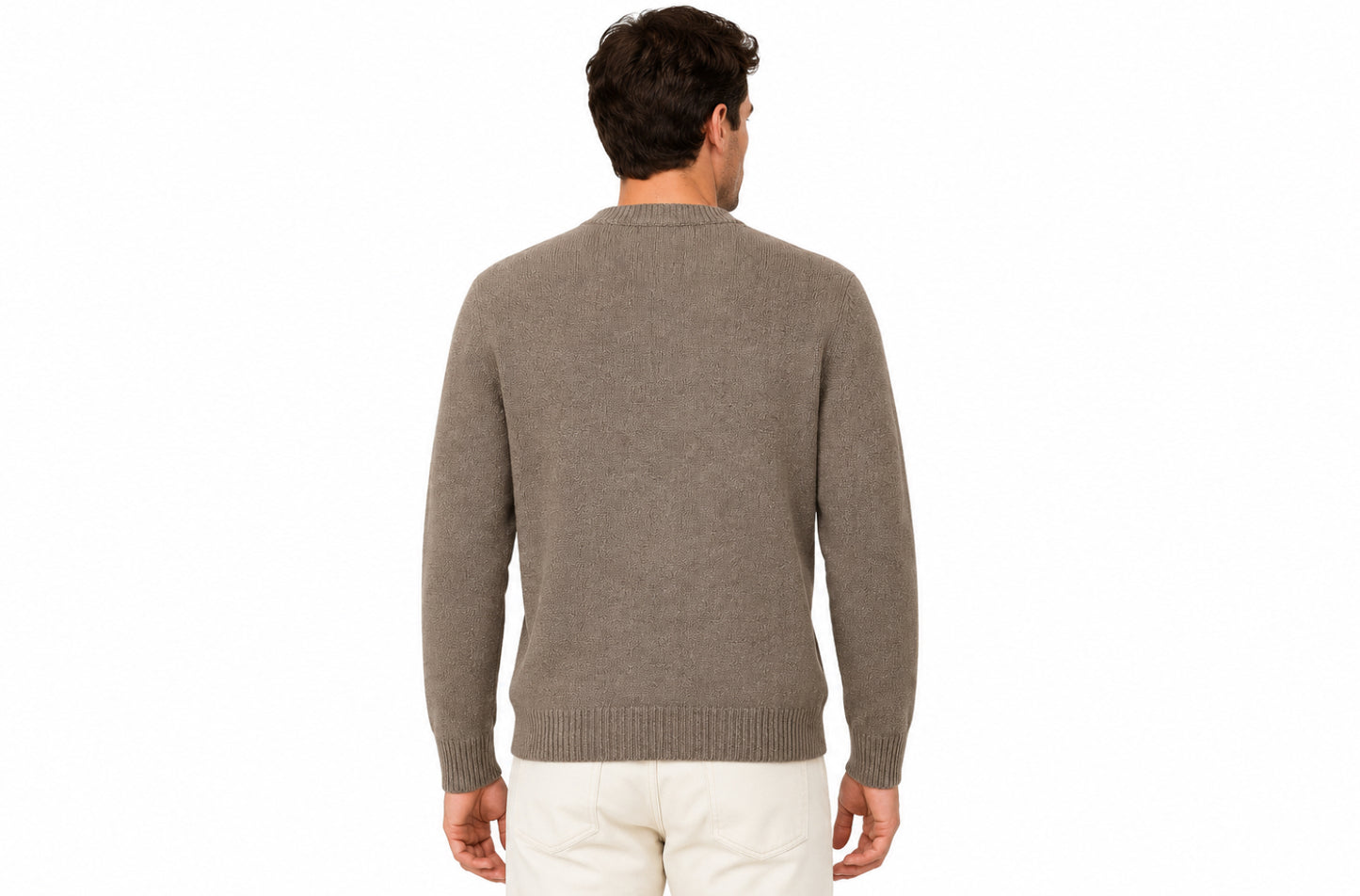 Men’s sandstone alpaca sweater