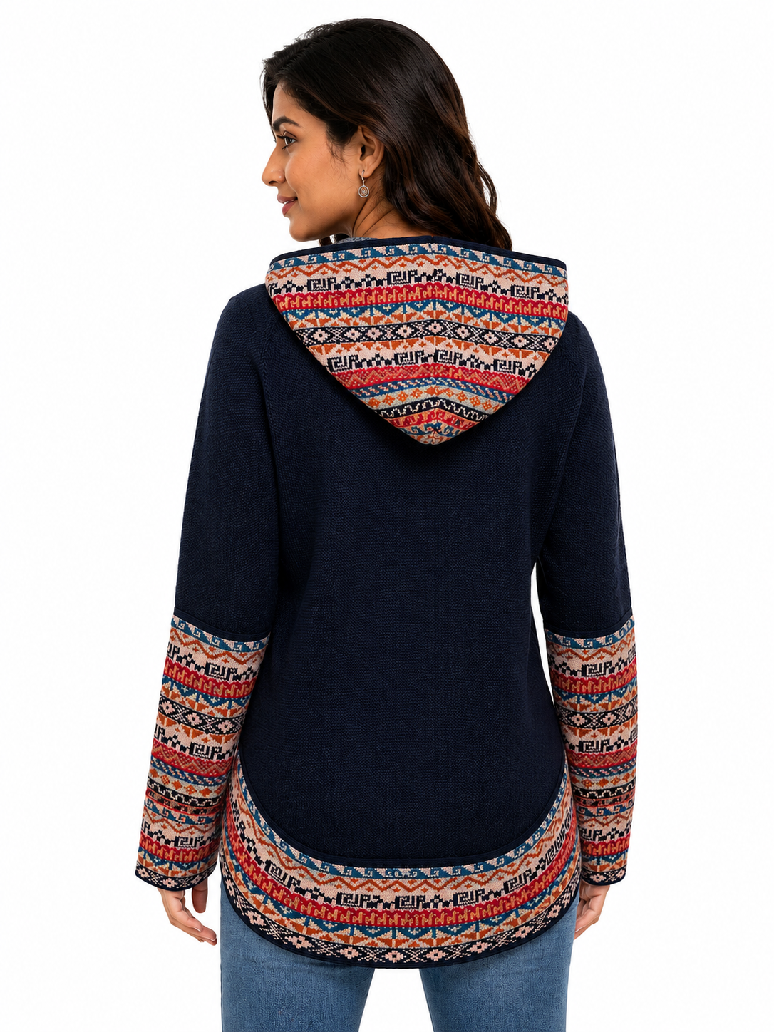 Alpaca Ruana Hoodie Sweater
