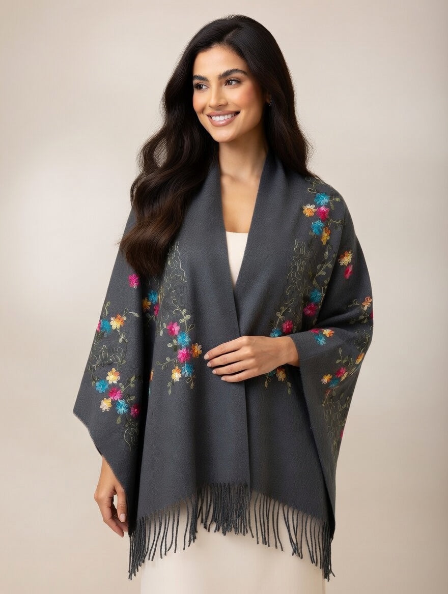 Mystic Floral Cashmere Shawl