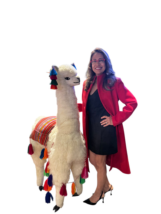 Red Alpaca woman’s luxury coat