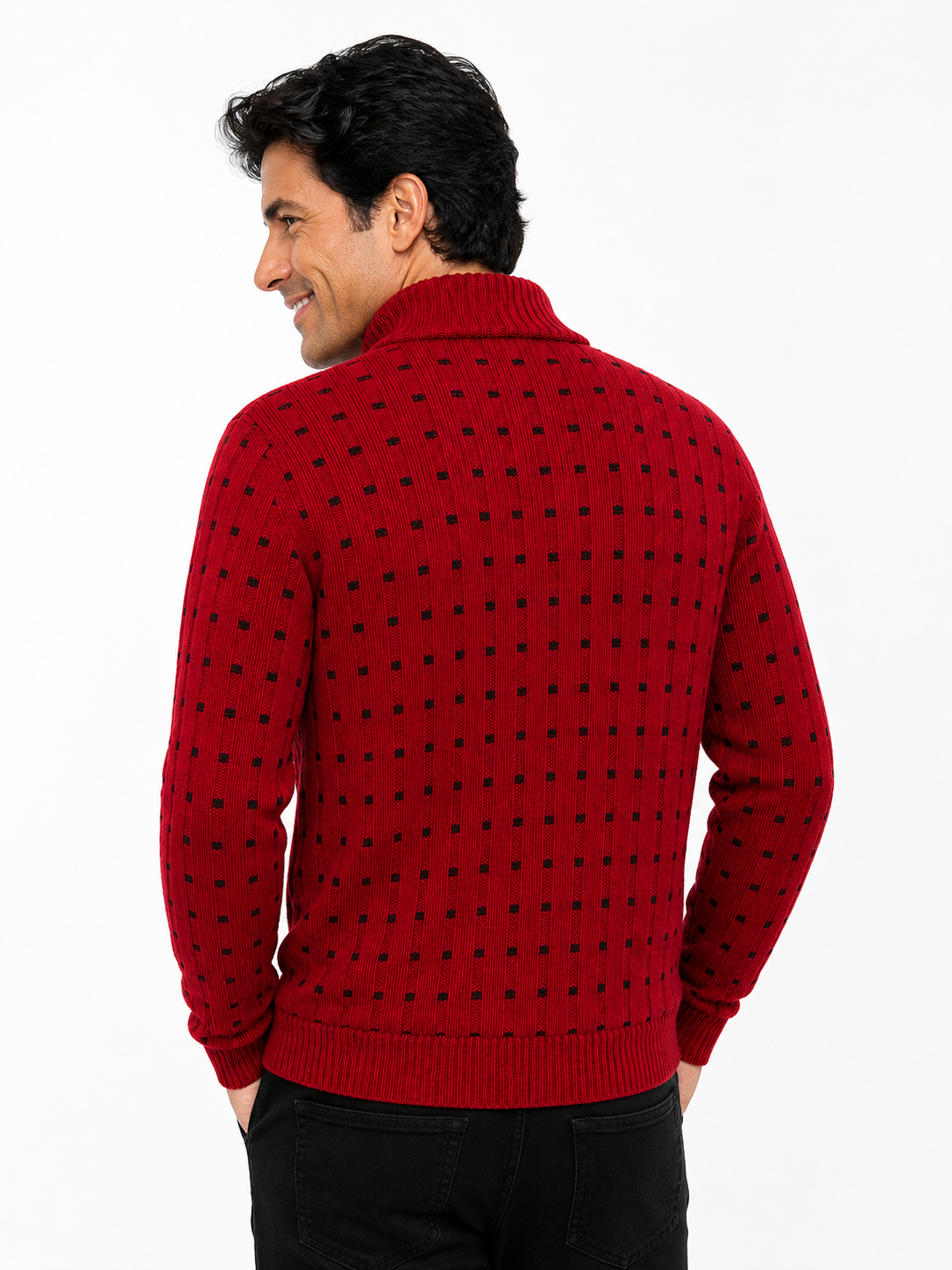 Men’s Crimson Andes Alpaca Cardigan