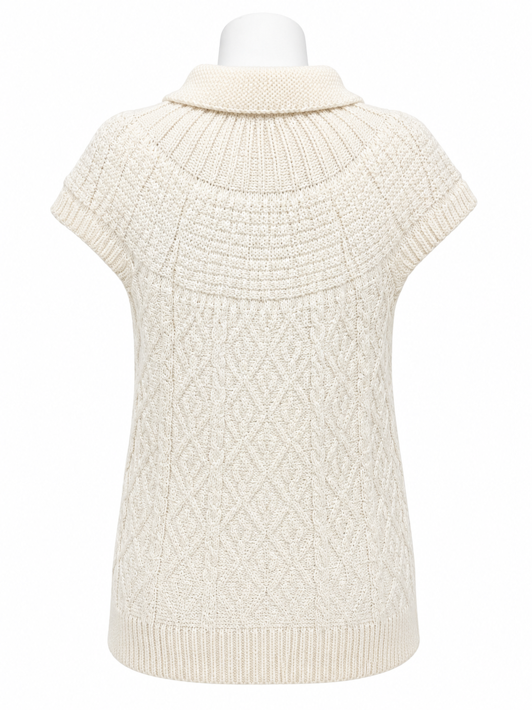 Ivory Elegance Alpaca Cable Knit Women’s Vest