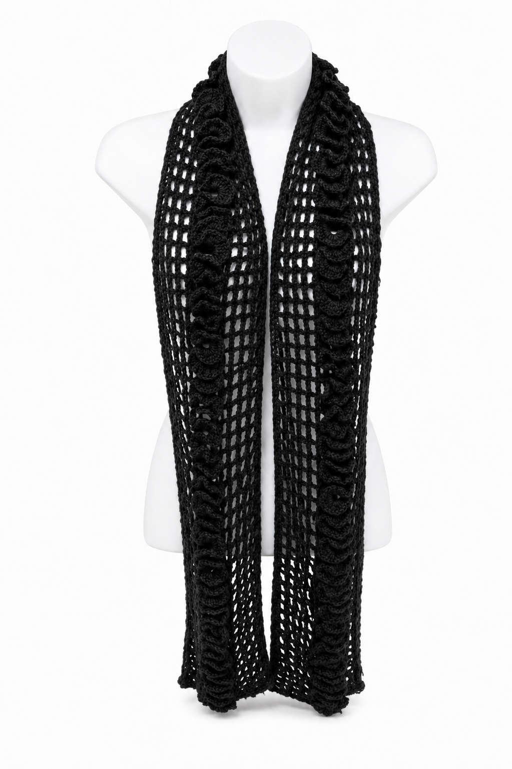 PRE-ORDER | Black Mist Handmade Baby Alpaca Crochet Scarf