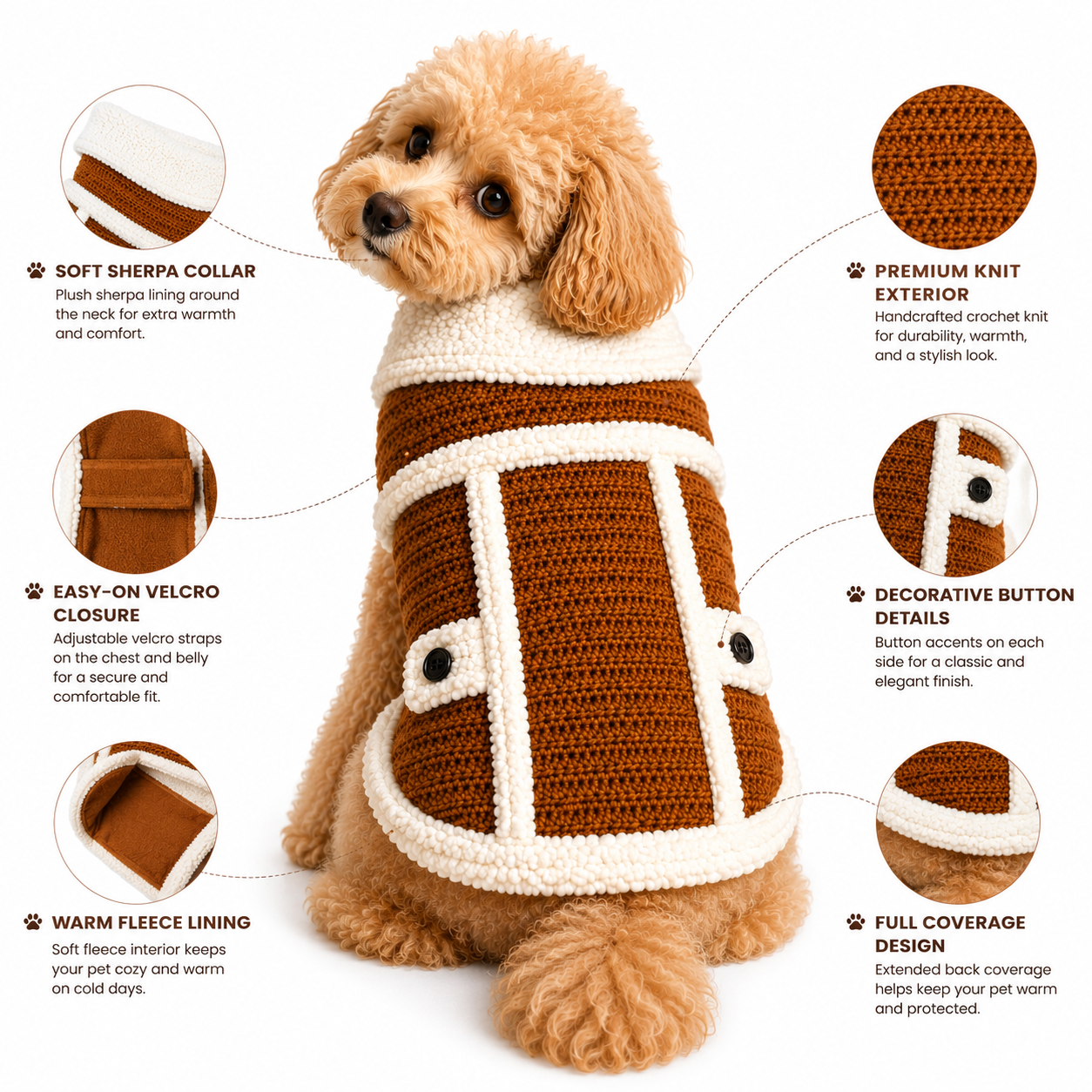 Alpine Cozy Sherpa Dog Coat